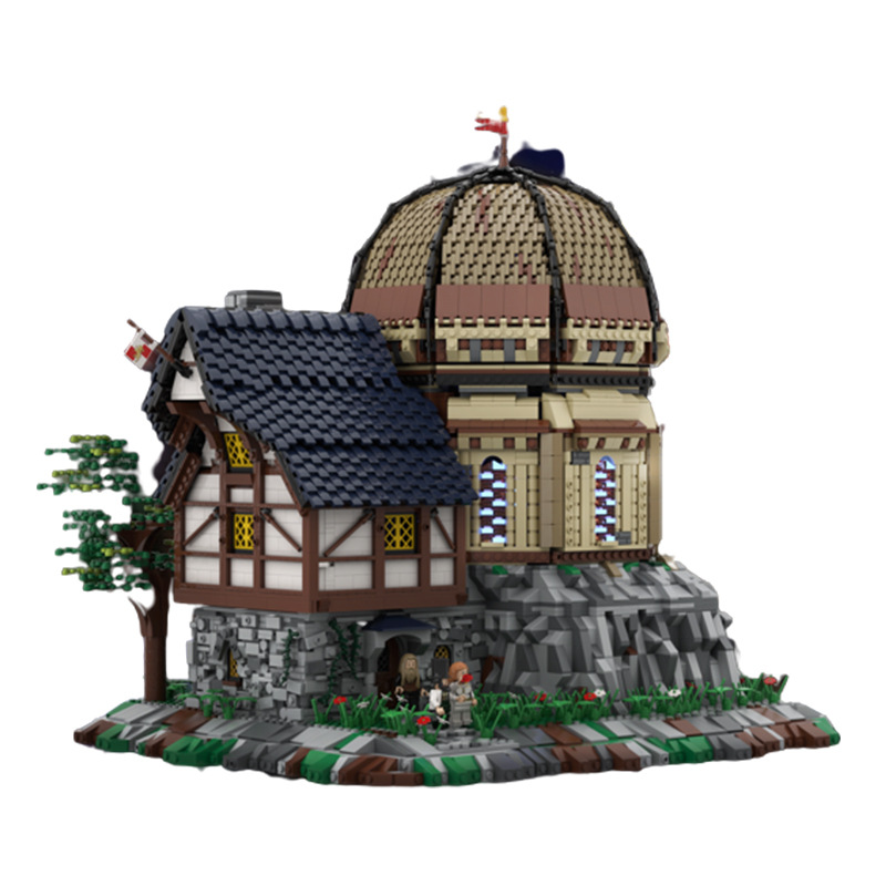 跨境热卖兼容乐高积木moc-103641模块化中世纪天文台建筑模型玩具