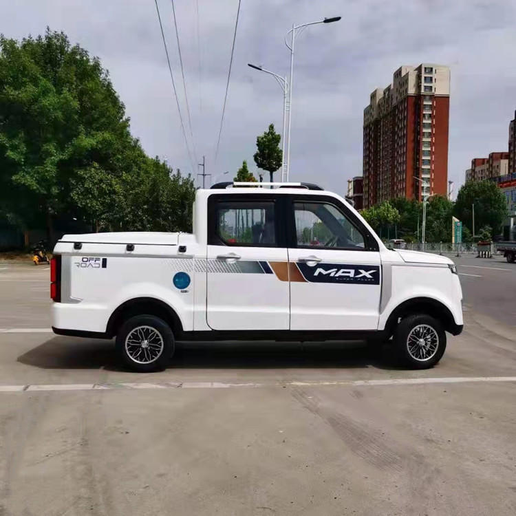 封闭双货斗排大皮卡 山区大功率带斗货车 油电两用代步电动四轮车