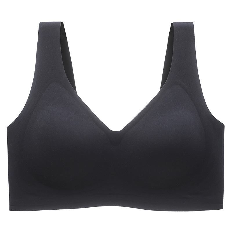 Plus-Sized plus Big Fat mm 100.00kg plus Size Seamless Comfort Underwear Summer Thin Big Breast Small Push up Bra