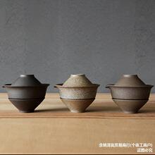 粗陶快客杯 手抓壶功夫茶具一壶二杯 旅行茶具便携 办公茶器