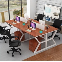 职员办公桌公司员工工位办公桌椅组合2/4/6人位屏风单人办公桌