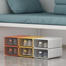 加厚鞋盒收纳盒透明宿舍床下抽屉式多种色彩鞋子省空间塑料抽拉式