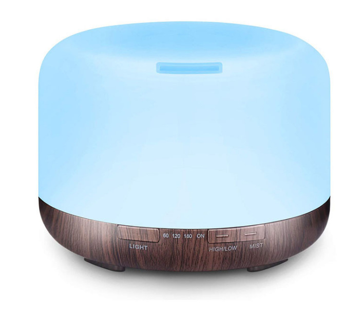 Colorful Light Ultrasonic Air Anion Non-Printed Humidifier Bread Non-Printed 500ml Wood Grain Aroma Diffuser