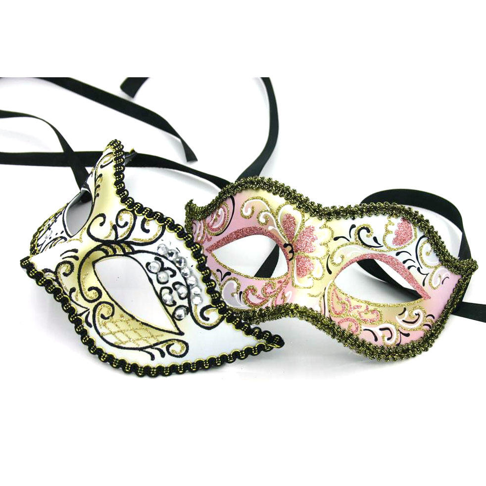 厂家直销威尼斯高档半脸彩绘镶钻化妆舞会面具情趣复古风仙女面具
