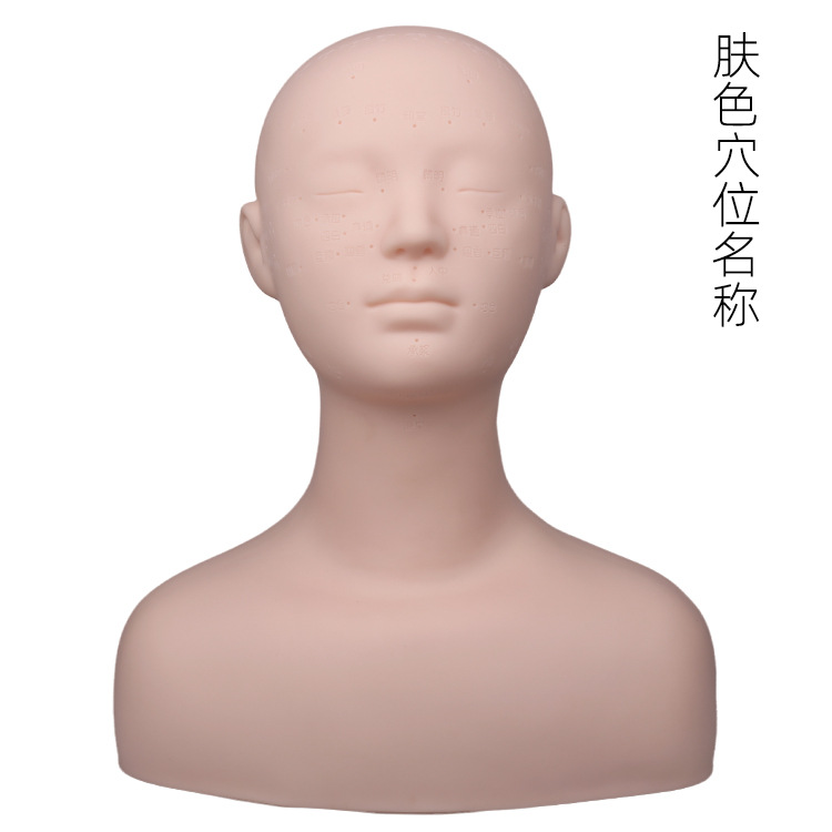 Model Head for Beauty Use Skin Management Mannequin Head Facial Acupuncture Point Model Beauty Hair Practice Head Mannequin Head Beauty Salon Mannequin Head