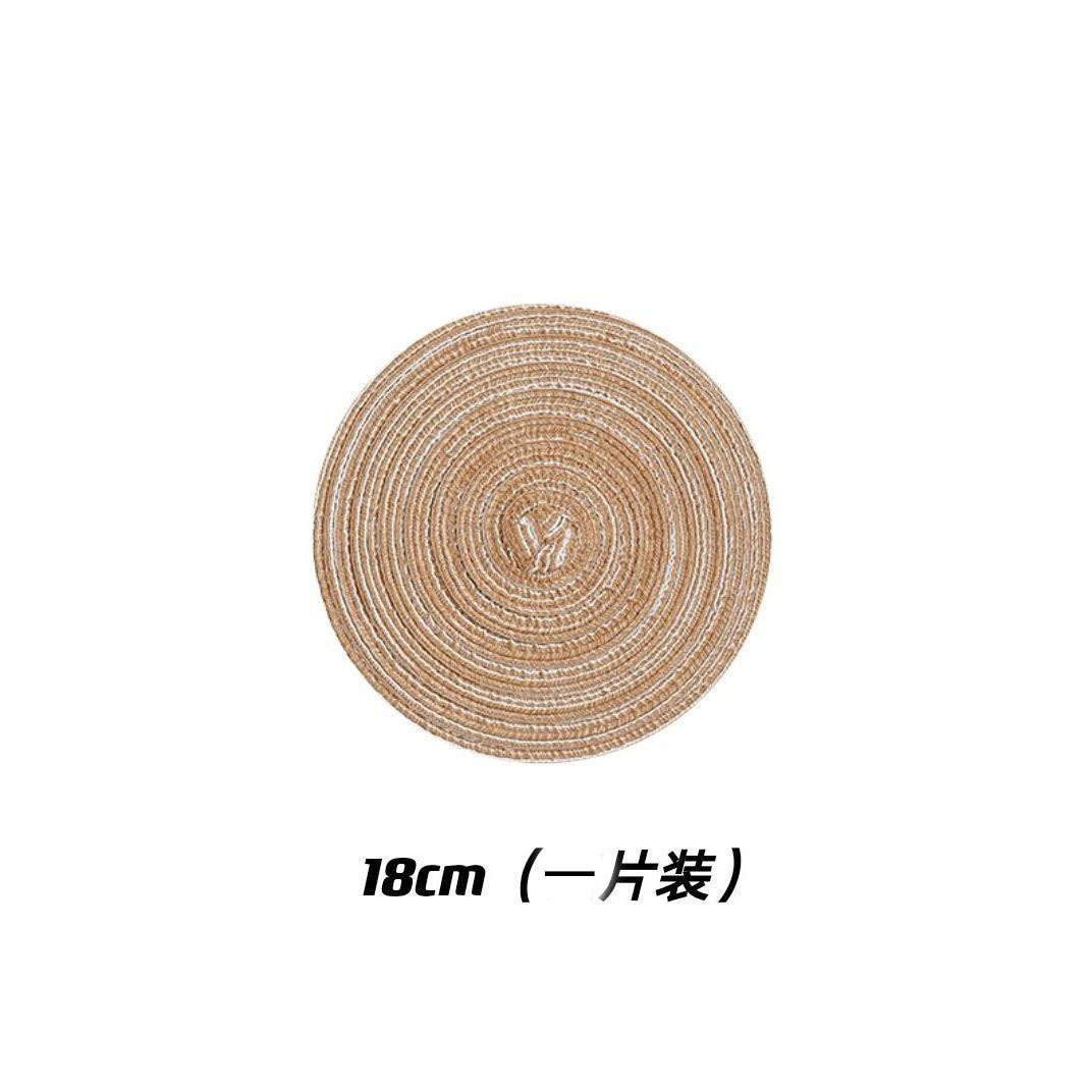 Plate Mat Light Luxury Dining Table Cushion Nordic Style Woven Coaster Placemat Large Size Non-Slip Mat Desktop Dish Mat