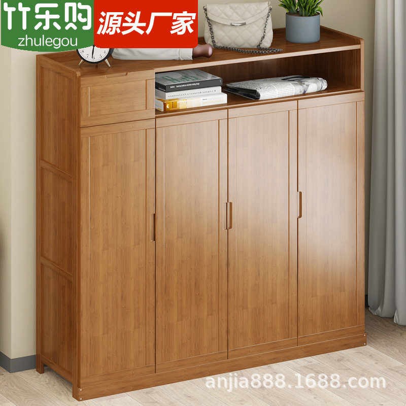 鞋柜家用门口大容量防尘多层鞋架经济型玄关柜宿舍实木储物柜