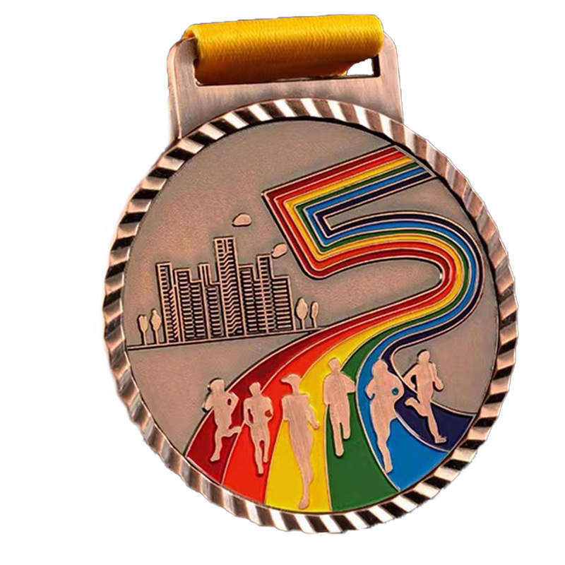 马拉松奖牌定|制金属儿童挂牌学生运动会大学生户外颁奖赛微章