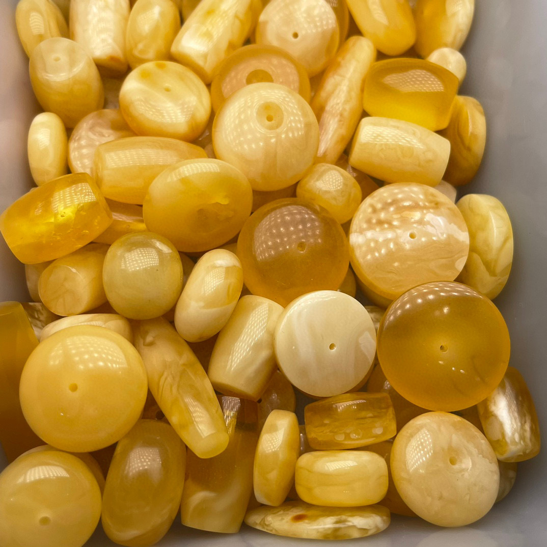 天然原矿琥珀蜜蜡俄料白花蜡平安扣桶珠完美品质11-24mm满蜜满蜡