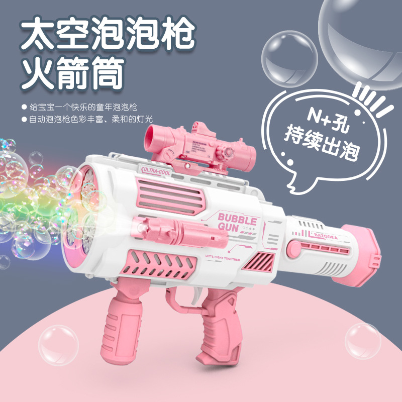 Cross-Border New Porous Automatic Bubble Machine Three-Cylinder Porous Backpack Bubble Impact Gun Internet Celebrity 36 Holes Bubble Gun