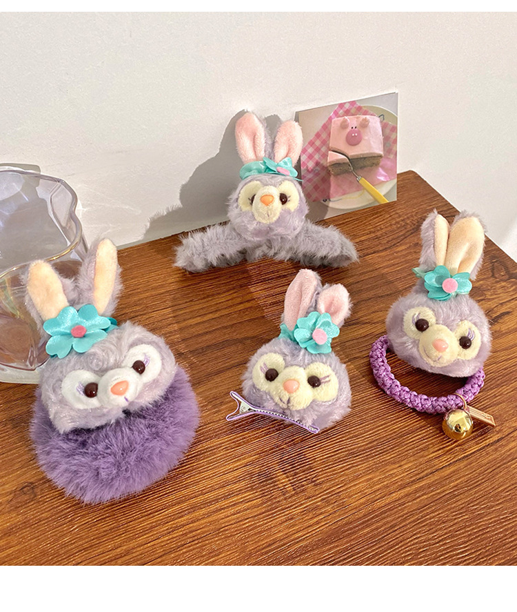 星黛露毛绒抓夹女2021年秋新款网红发夹大号后脑勺可爱毛毛鲨鱼夹