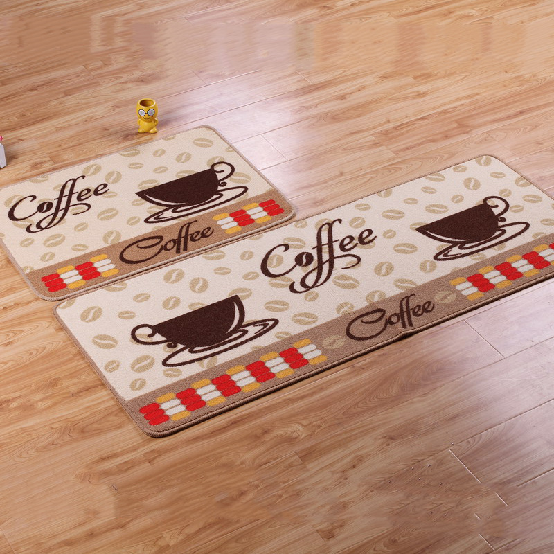 Cross-Border Velvet Cartoon Kitchen Floor Mat Stain-Resistant Household Latex Long Rug Doorway Scratch Non-Slip Mat