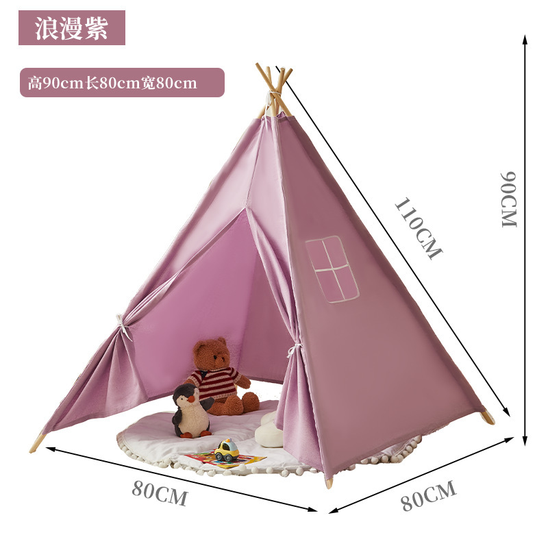室内帐篷儿童风印第安涂鸦小帐篷男女孩礼物拍照玩具游戏屋 图片_高清
