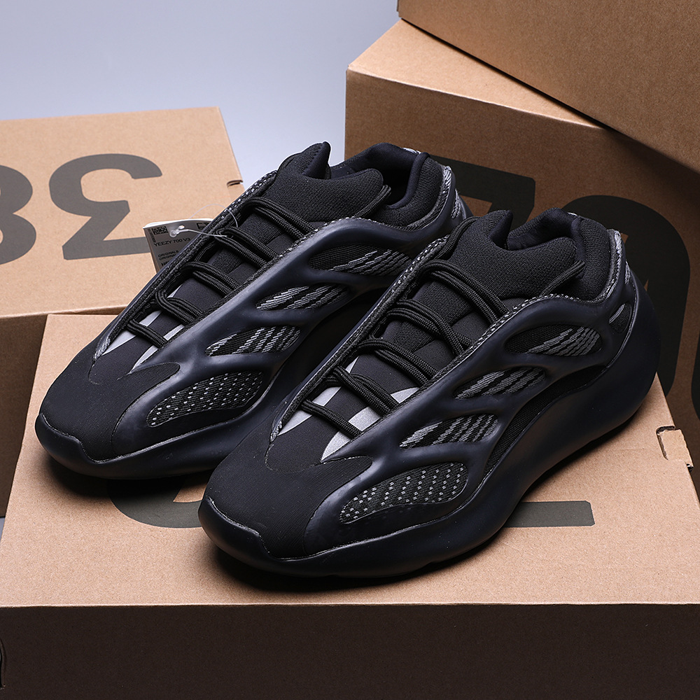 椰子鞋700v3正版纯原黑魂异形蓝晶石yezi yeezy莆田运动老爹鞋男
