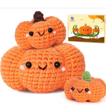 跨境圣诞节玩偶钩针材料包手工diy编织套装万圣节钩织针织摆件