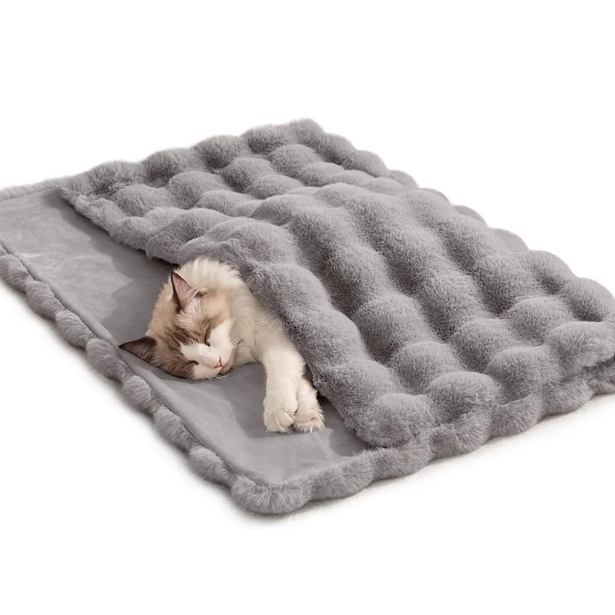 跨境热销泡泡绒猫毯垫狗垫宠物狗垫猫咪垫小狗保暖垫子加厚毛绒毯