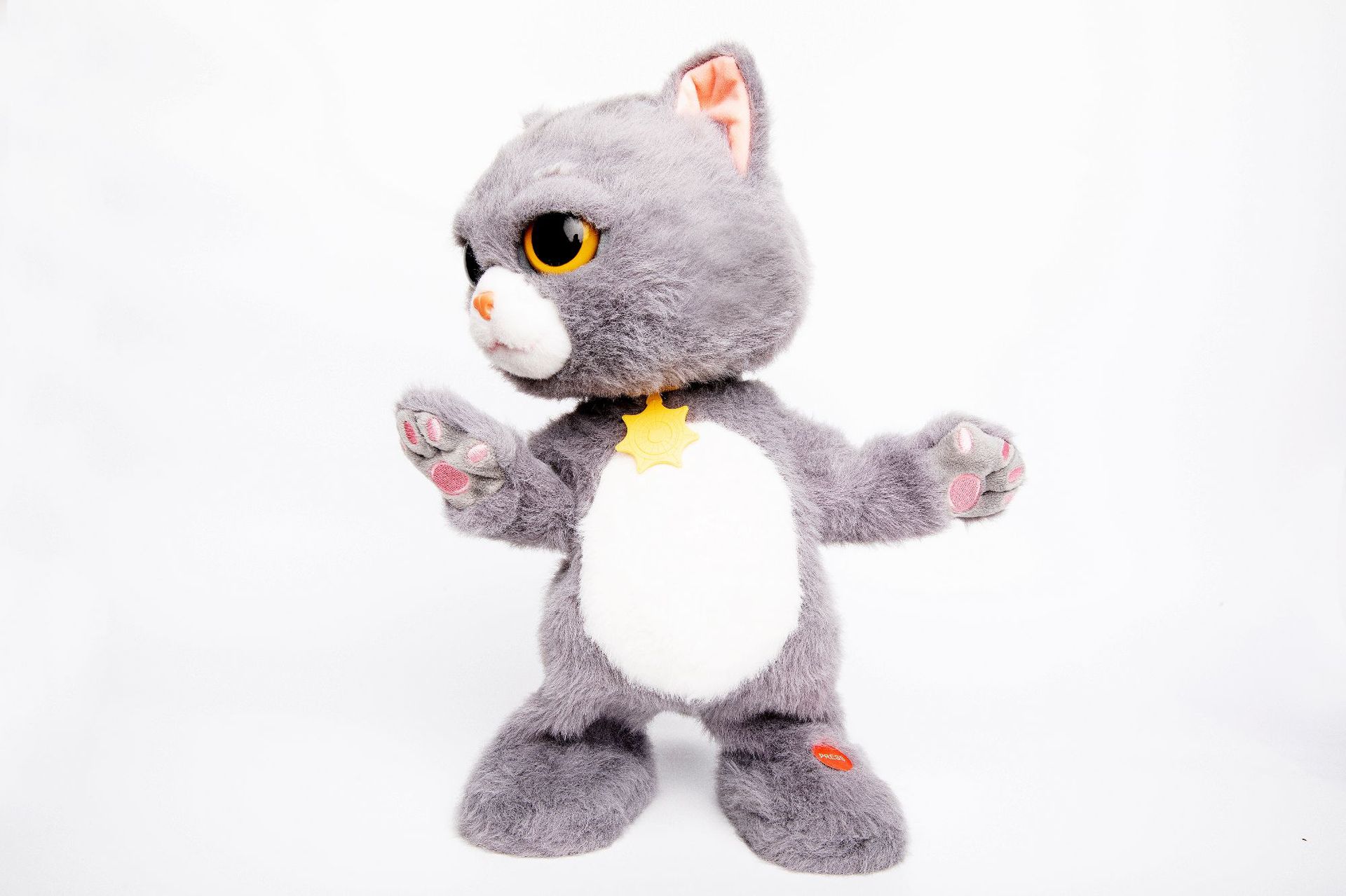 趣巢 抖喵 网红斑布猫仿真电动毛绒儿童宝宝玩具 网红趣巢斑布猫