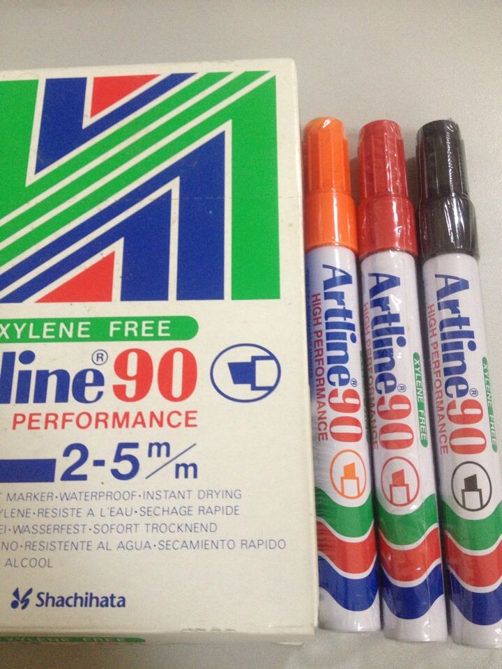 供应正品旗牌ek-90扁头油性速干记号笔 单头环保进口记号笔