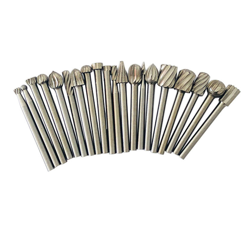 6/10/20件电磨配件合金钢高速钢磨头打磨头旋转锉木工锉刀铣刀