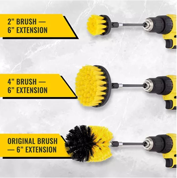 Cross-Border Hot Three-Piece Electric Drill Cleaning Brush Blister Packaging 2-Inch 3-Inch 4-Inch Car Home Cleaning Tools