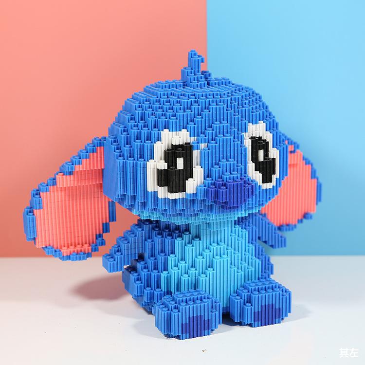 厂家批发串联积木星际宝贝史迪仔微颗粒儿童益智拼装玩具女孩礼物