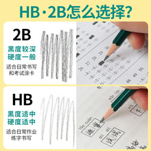 2b铅笔考试小学生学生涂卡笔二b铅笔文具用品儿童写字hb一年级二