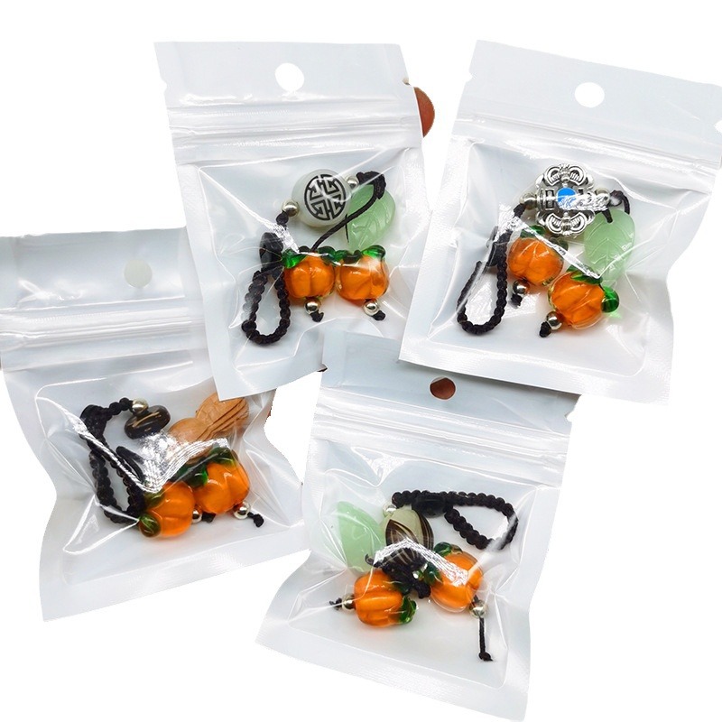 Lucky Persimmon Colored Glaze Persimmon Phone Chain Lanyard Persimmon Leaves Have Keychain Bag Pendant Ornaments Good Persimmon Peanut