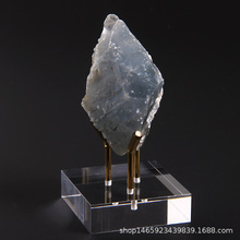 5cm有机玻璃配铜枝水晶展示架球形底座晶体矿石原石支架