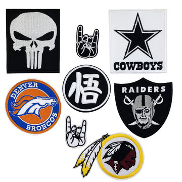 nfl系列大号球队电脑绣花标橄榄球球队队标徽章衣服帽包装饰布贴