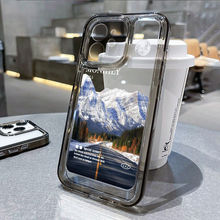 山脉雪山适用iPhone15手机壳13pro苹果12全包11/14高级感软壳代发