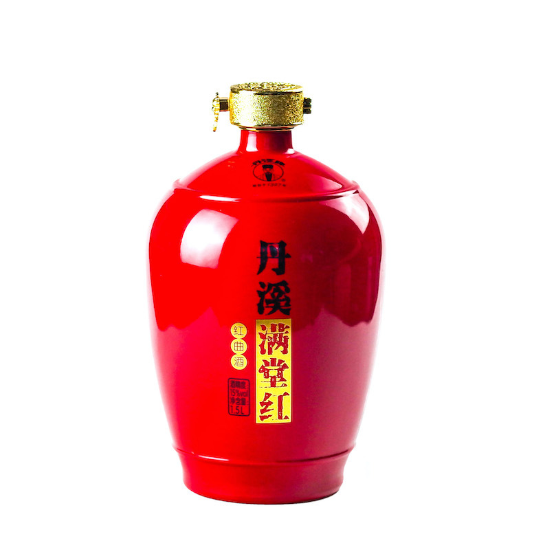 5l升白酒瓶 1500ml中国红色酒坛 保健酒瓶