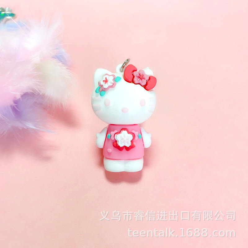 5236# Creative Cherry Blossom Famous Creative Series Doll Keychain Clow M Cinnamoroll Babycinnamoroll Melody Doll Small Gift