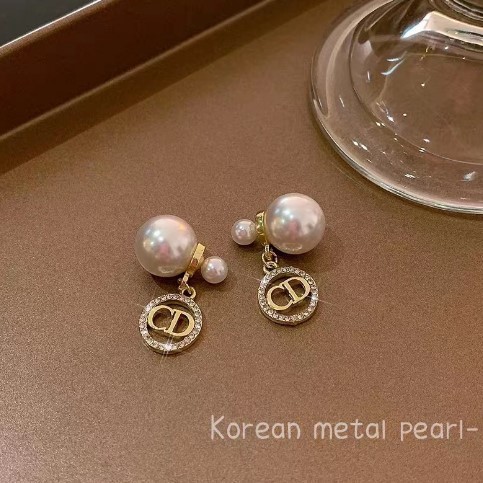 Silver Needle Simple Pearl Stud Earrings Love Heart Earrings Korean 2023 New Eardrops Trendy Simple Graceful Bow Earrings for Women