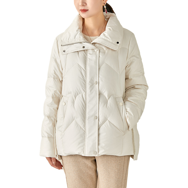 90 White Goose down Lapel down Jacket 2023 Short Windproof down Jacket Loose Temperament down Jacket for Women Wholesale