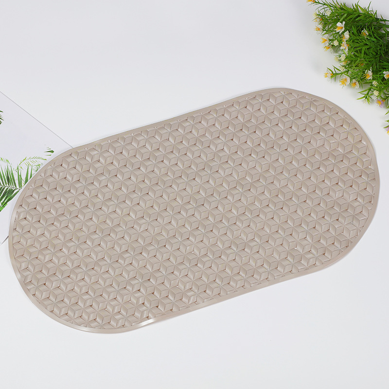 New Pvc Bathroom Non-Slip Mat Bathroom Shower Room Oval Bath Anti-Fall Foot Mat Bathtub Foot Mat