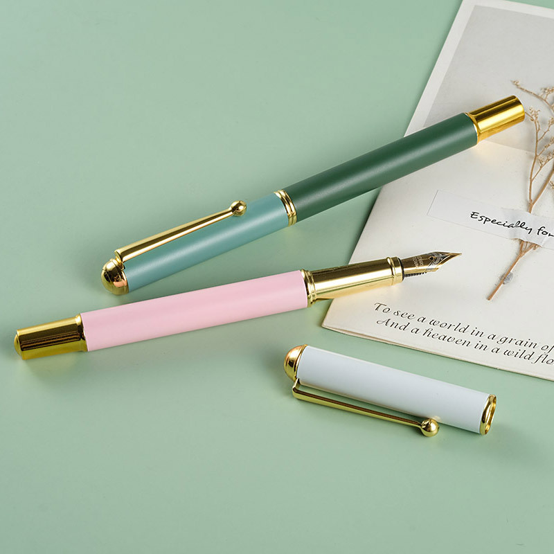 莫兰迪色金属正姿学生练字钢笔批发刻字印logo商务礼品钢笔定i制