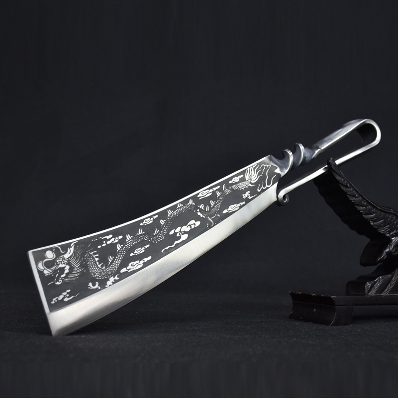 买家服务支付方式80032 猛龙一体手工柴刀工艺:传承龙泉传统铸剑工艺