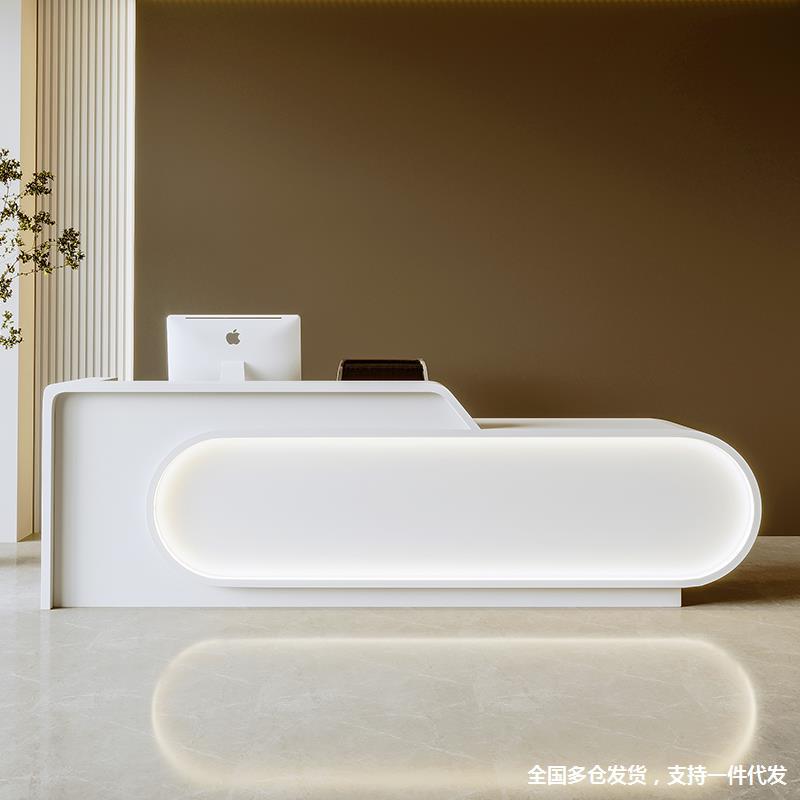 源头厂家轻奢美容院吧台桌收银台代公司美发女装服装店前台柜接待