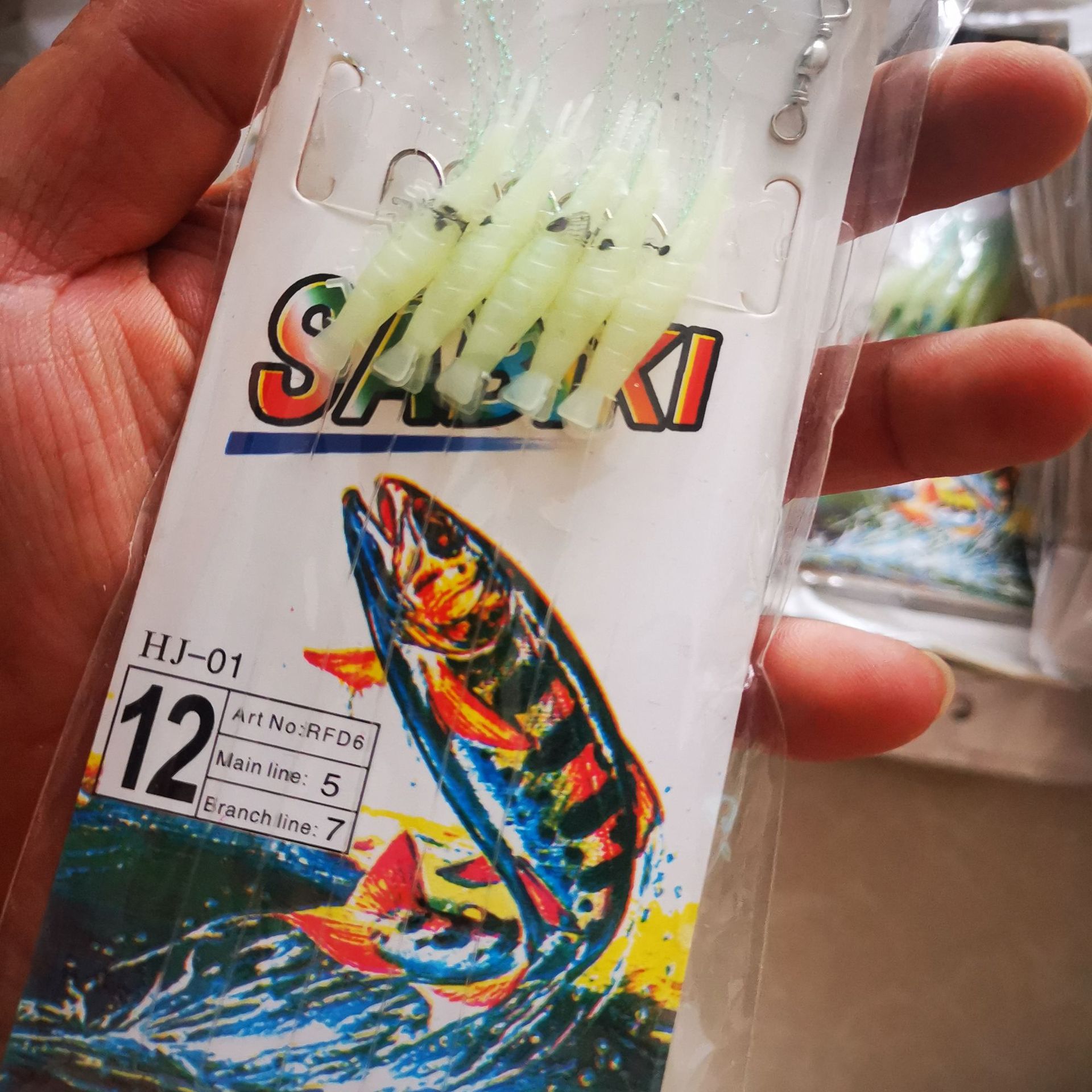 夜光荧光虾仿生串钩小虾串钩路亚饵串钩小虾海钓串钩鲫鱼白条翘嘴