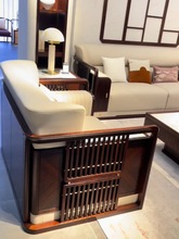 新中式乌金木沙发组合全实木现代简约别墅客厅全套大户型家具