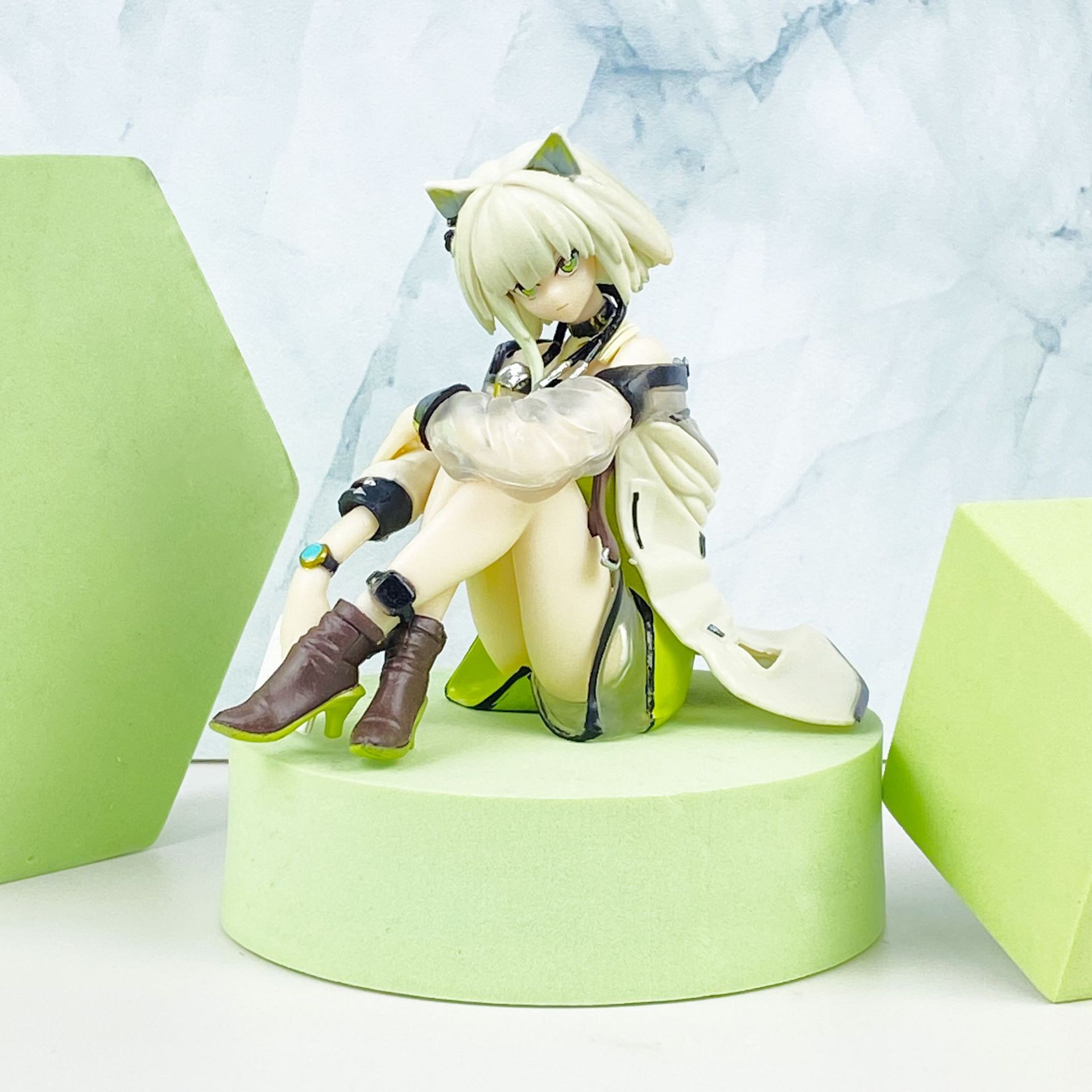 明日方舟手办凯尔希能量联结坐姿压泡面景品模型摆件汽车桌面摆件