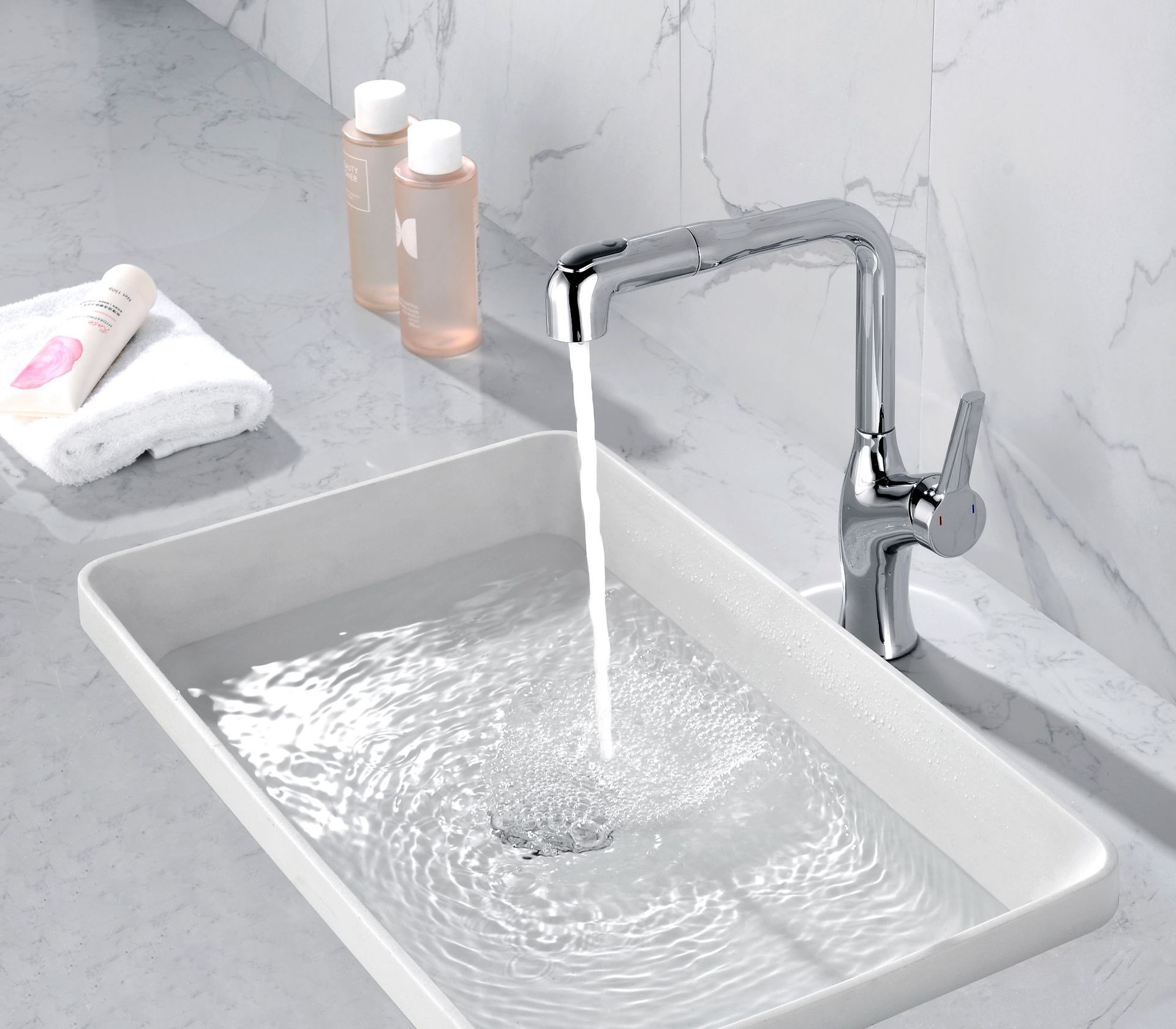 跨境货源黄铜厨房抽拉水龙头家用洗菜盆上冷热厨房水槽水龙头