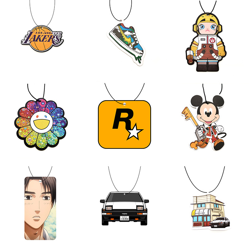 全随机潮牌r星香片卡通动漫汽车后视镜潮牌香薰挂饰鞋子除臭香氛