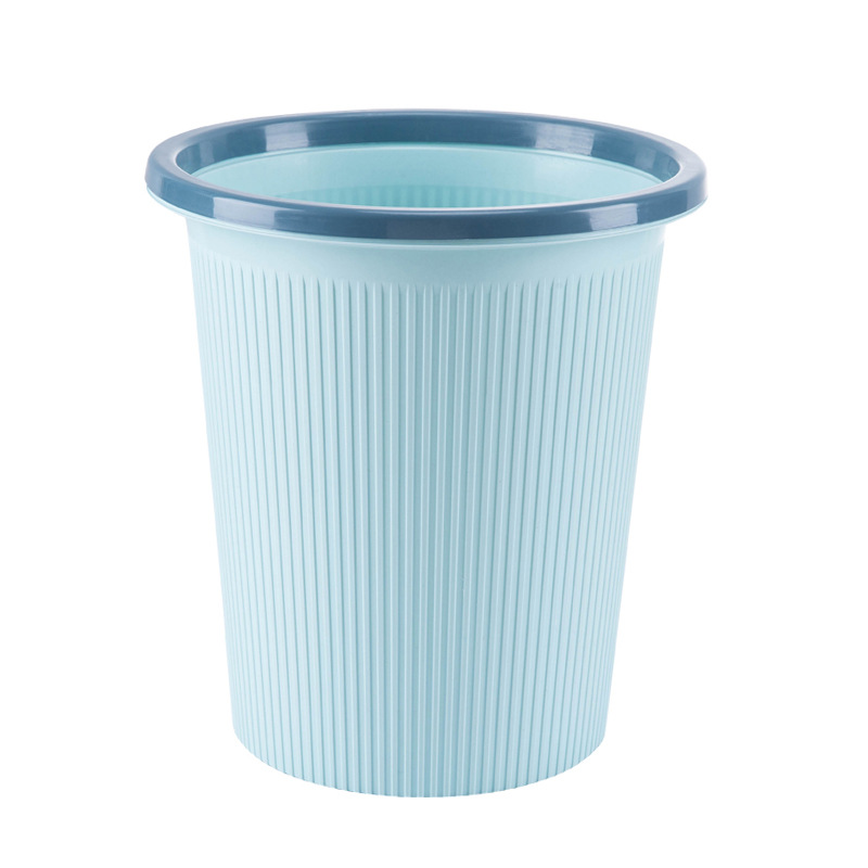 Trash Can Household Wholesale Nordic Style Thickened Large Non-Lid Pressure Ring Trash Can Living Room Bedroom Kitchen and Bathroom Paper Basket