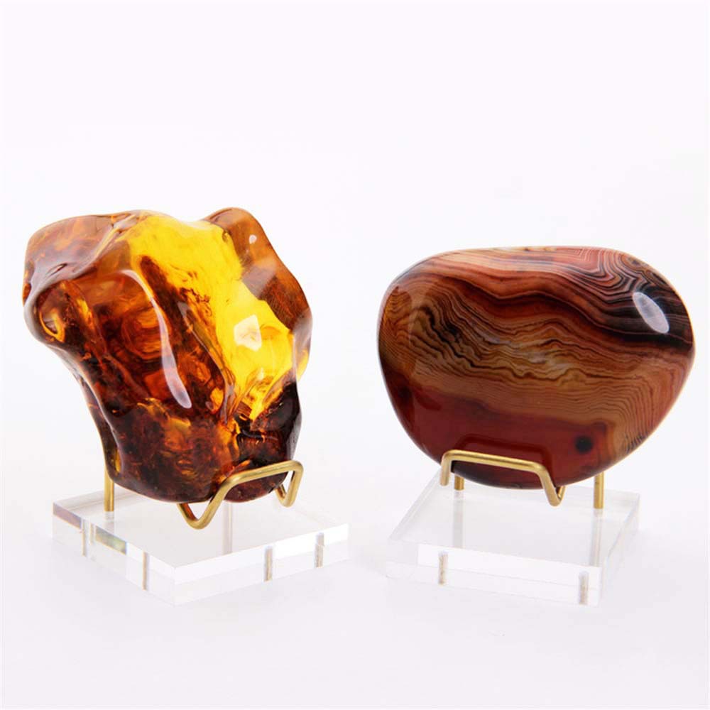 亚克力石头展示收纳架有机玻璃水晶矿物奇石岩石矿石标本底座底托