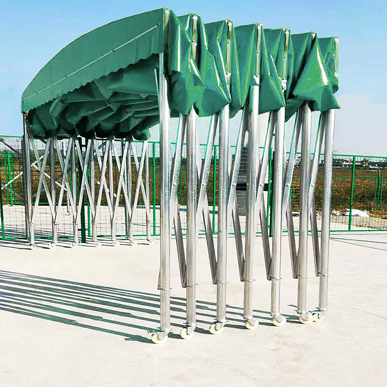 户外遮阳蓬移动推拉棚收缩伸缩式雨棚活动防雨帐篷停车折叠大棚