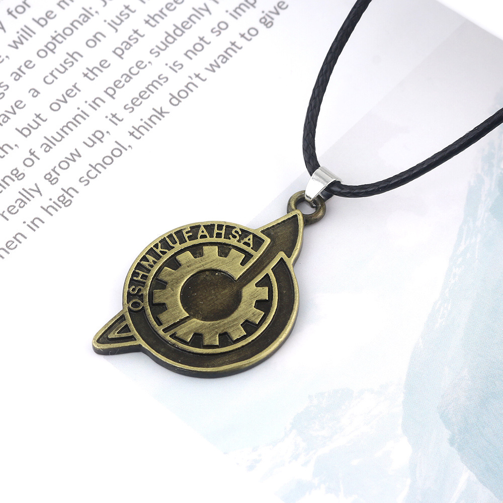 动漫新款 游戏周边 命运石之门项链 胸针命运齿轮吊坠 徽章外贸