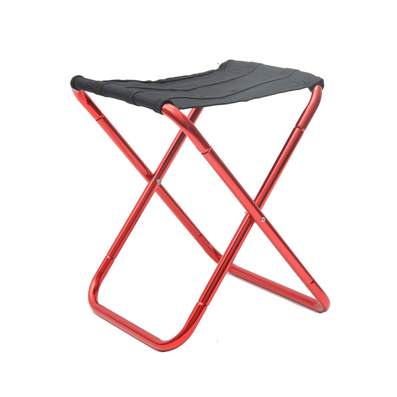 Outdoor Fishing Folding Stool Chair Portable Camp Chair Bench Aluminum Alloy Fishing Folding Backrest Chair Factory Wholesale