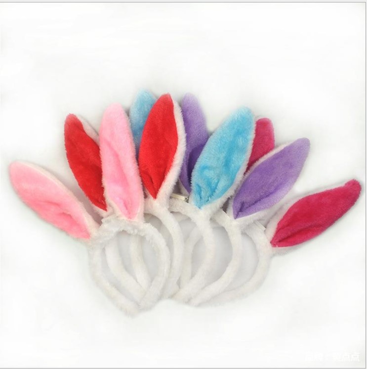 Korean Hair Hoop Stellalou Rabbit Ears Bow Headband Cute Bunny Girl Heart Plush Luminous Headband