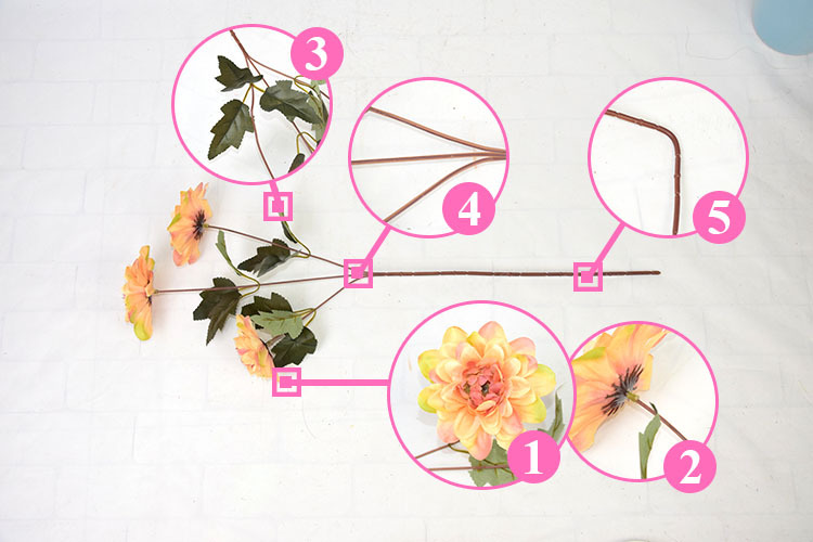 小单支菊花三头秋色系大丽花昙花婚礼堂用品路引花排插花配草花材